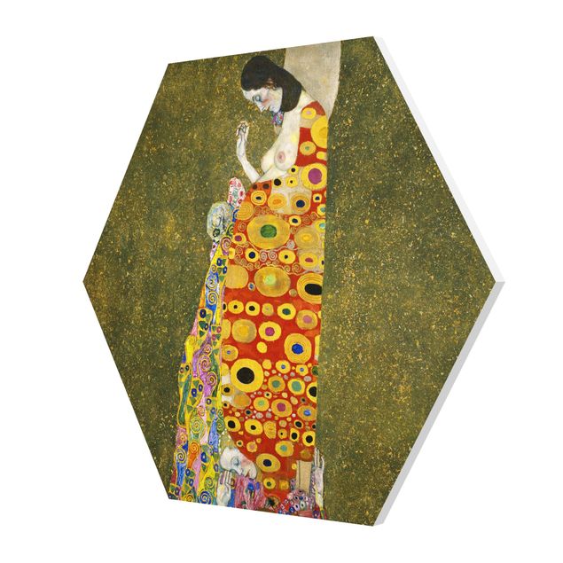 Hexagons Forex schilderijen Gustav Klimt - Hope II