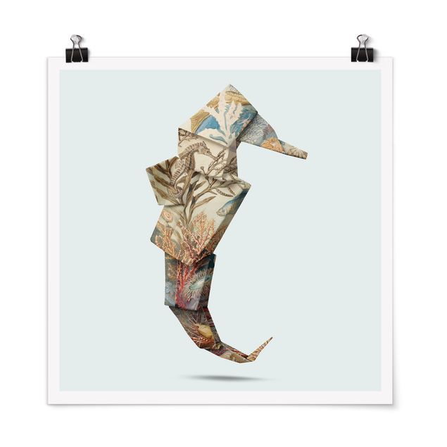 Posters Origami Seahorse