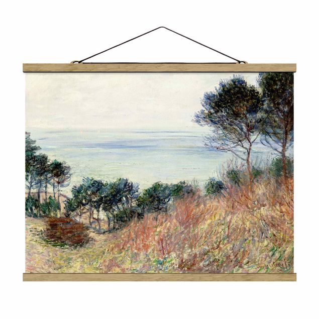 Stoffen schilderij met posterlijst Claude Monet - The Coast Of Varengeville