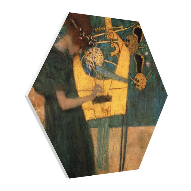 Hexagons Forex schilderijen Gustav Klimt - Music