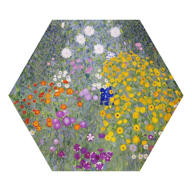 Hexagons Forex schilderijen Gustav Klimt - Cottage Garden