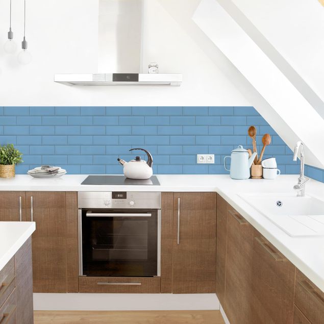 Achterwand voor keuken tegelmotief Ceramic Tiles Blue