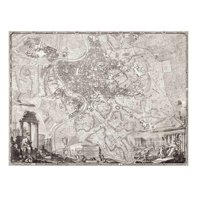 Forex schilderijen Vintage Map Rome