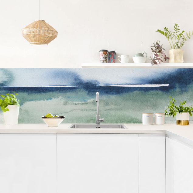 Achterwand voor keuken abstract Ocean Waves I