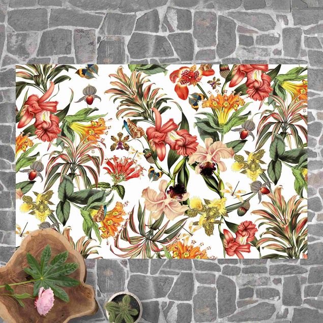 tapijt modern Tropical Flowers