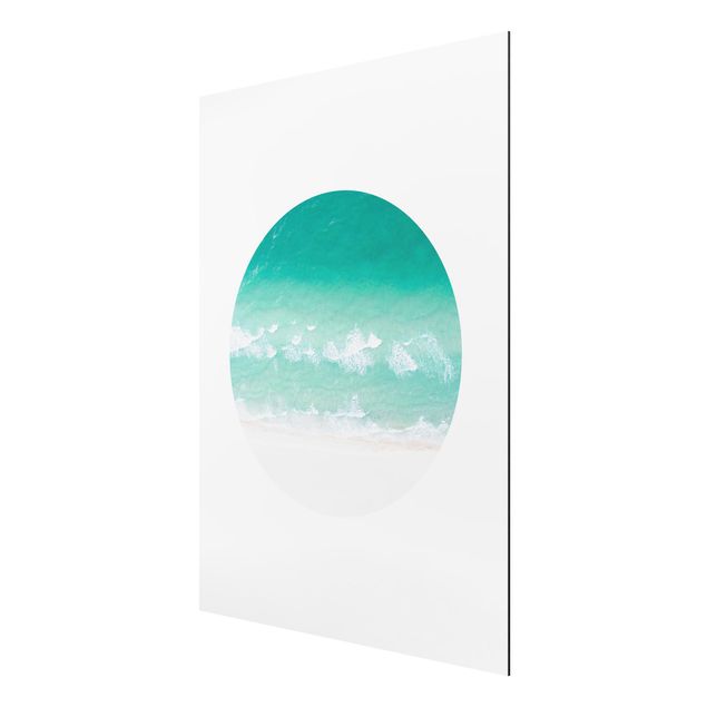 Aluminium Dibond schilderijen The Ocean In A Circle