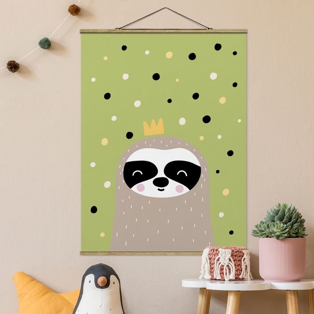 Stoffen schilderij met posterlijst The Most Slothful Sloth
