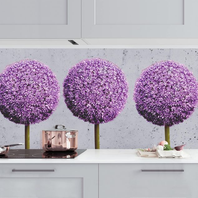 Achterwand voor keuken bloemen Allium Ball Flower II
