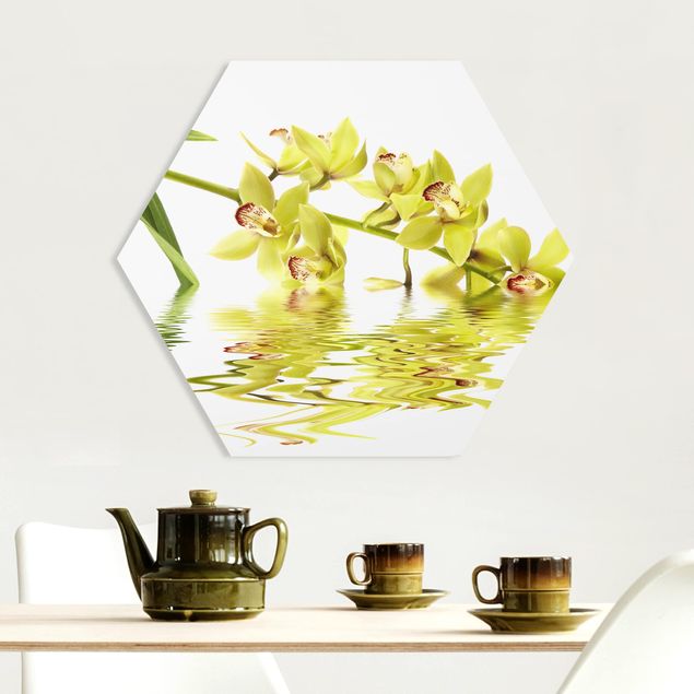 Hexagons Forex schilderijen Elegant Orchid Waters