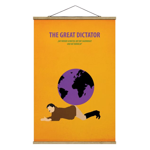 Stoffen schilderij met posterlijst Film Poster The Great Dictator