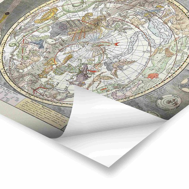 Posters Vintage Ancient Star Map