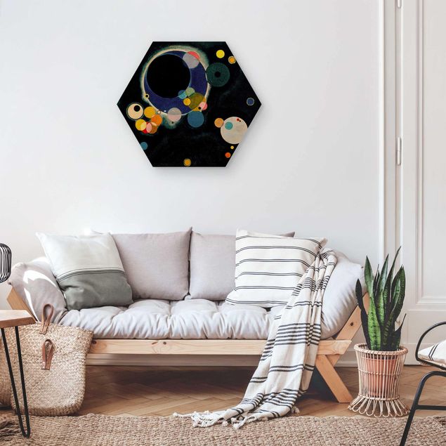 Hexagons houten schilderijen Wassily Kandinsky - Sketch Circles