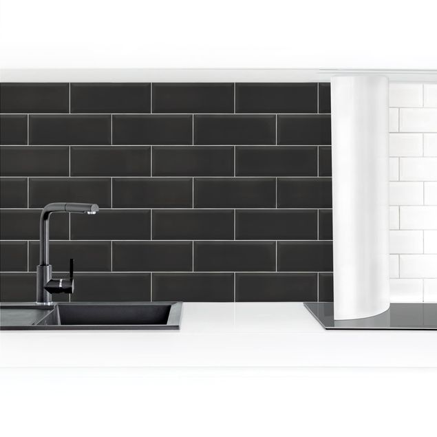 Achterwand voor keuken Ceramic Tiles Black