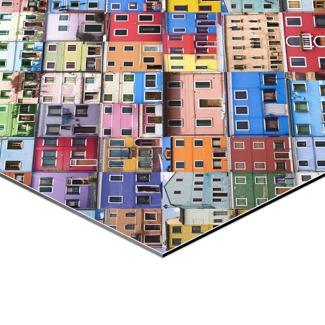 Hexagons Aluminium Dibond schilderijen Venetian Homes