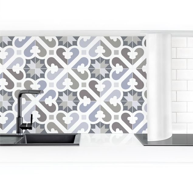 Achterwand in keuken Geometrical Tiles - Air