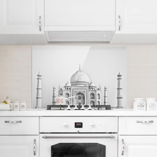 Spatscherm keuken Taj Mahal In Gray