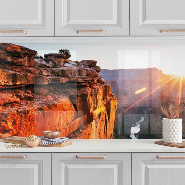 Achterwand voor keuken steden en skylines Sun In Grand Canyon