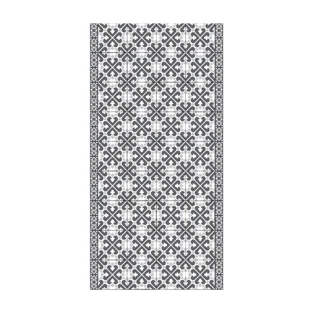 grijs tapijt Geometrical Tile Mix Hearts Grey