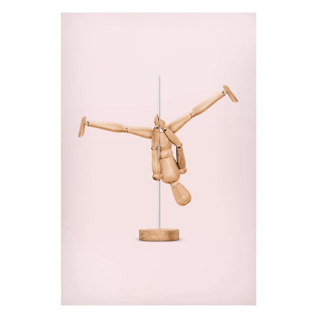 Magneetborden Pole Dance With Wooden Figure