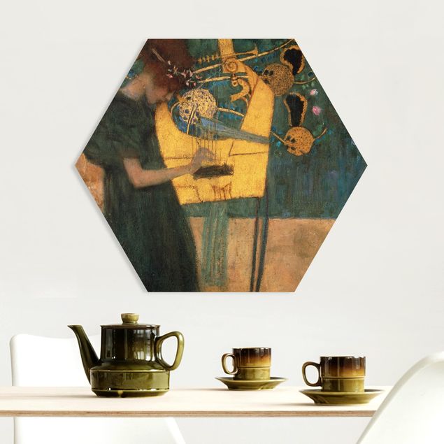 Hexagons Forex schilderijen Gustav Klimt - Music