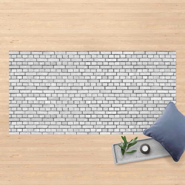 balkon tapijt Brick Wall White