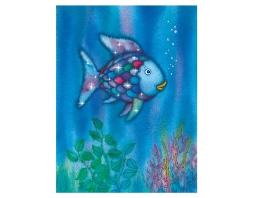 Raamfolie The Rainbow Fish - Alone In The Vast Ocean
