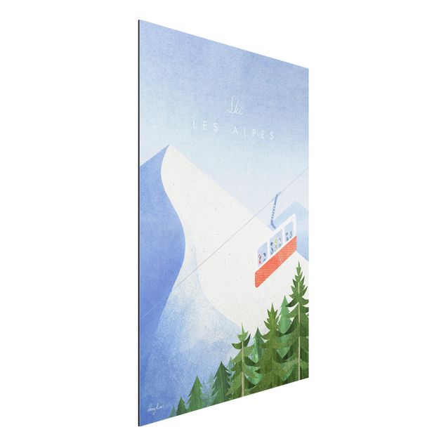 Aluminium Dibond schilderijen Tourism Campaign - Les Alpes