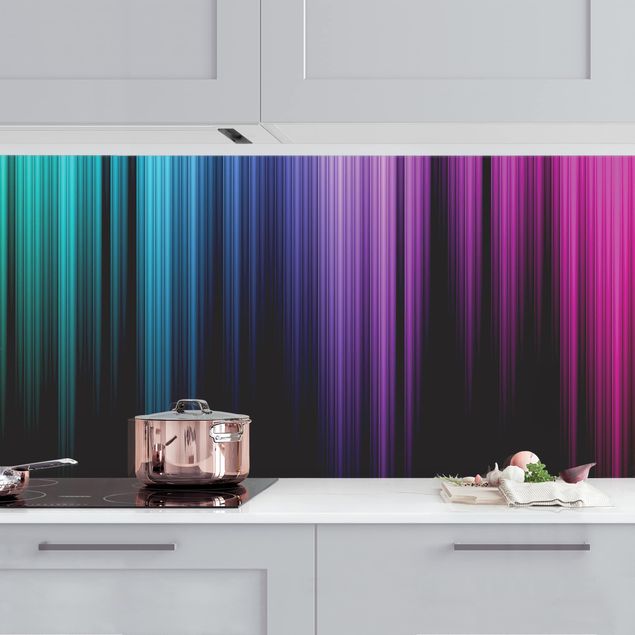 Achterwand voor keuken patroon Rainbow Display II