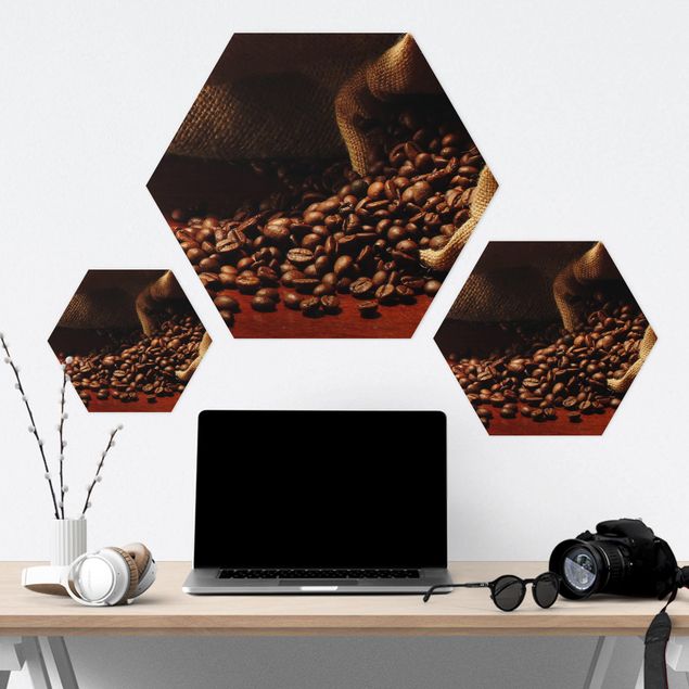 Hexagons Forex schilderijen Dulcet Coffee