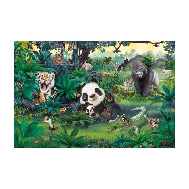 Groot vloerkleed Animal Club International - Jungle With Animals
