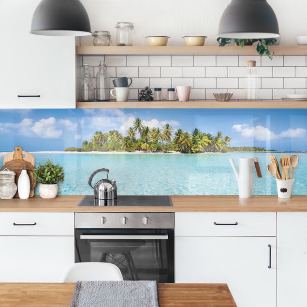 Achterwand voor keuken strand & zee Crystal Clear Water