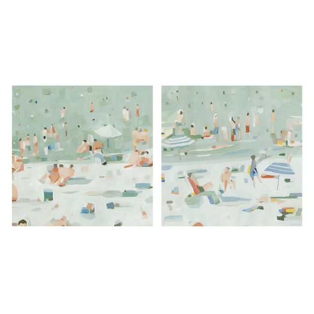 Canvas schilderijen - 2-delig  Summer Confetti Set I