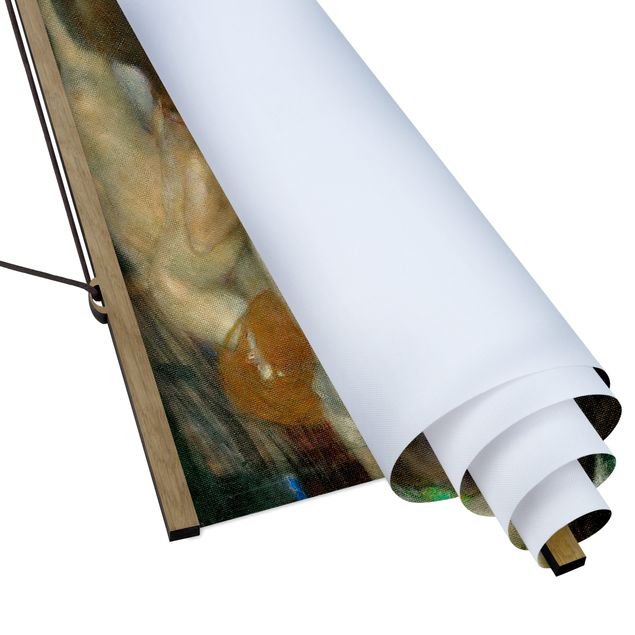 Stoffen schilderij met posterlijst Gustav Klimt - Moving Water