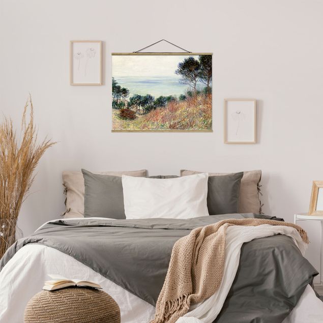 Stoffen schilderij met posterlijst Claude Monet - The Coast Of Varengeville