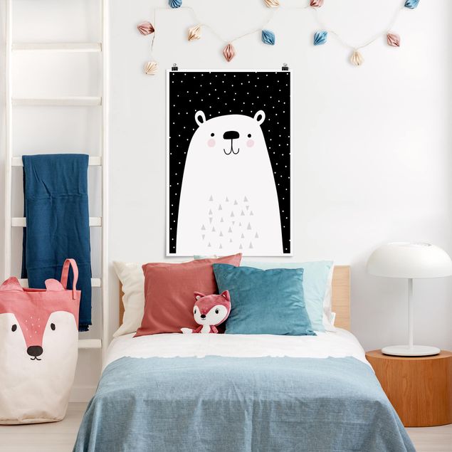 Posters Zoo With Patterns - Polar Bear