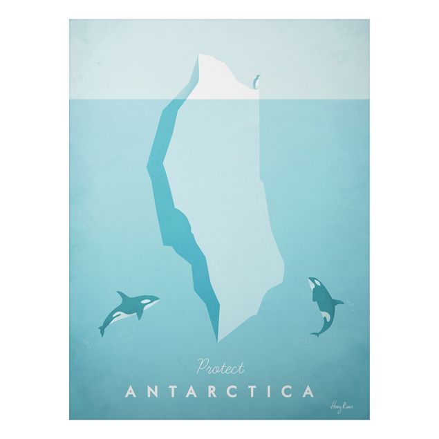 Aluminium Dibond schilderijen Travel Poster - Antarctica