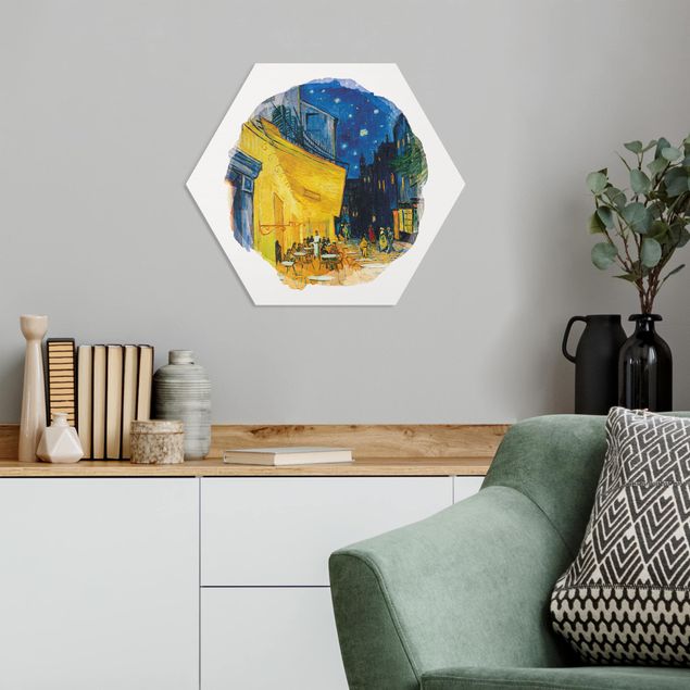 Hexagons Forex schilderijen WaterColours - Vincent Van Gogh - Cafe Terrace In Arles