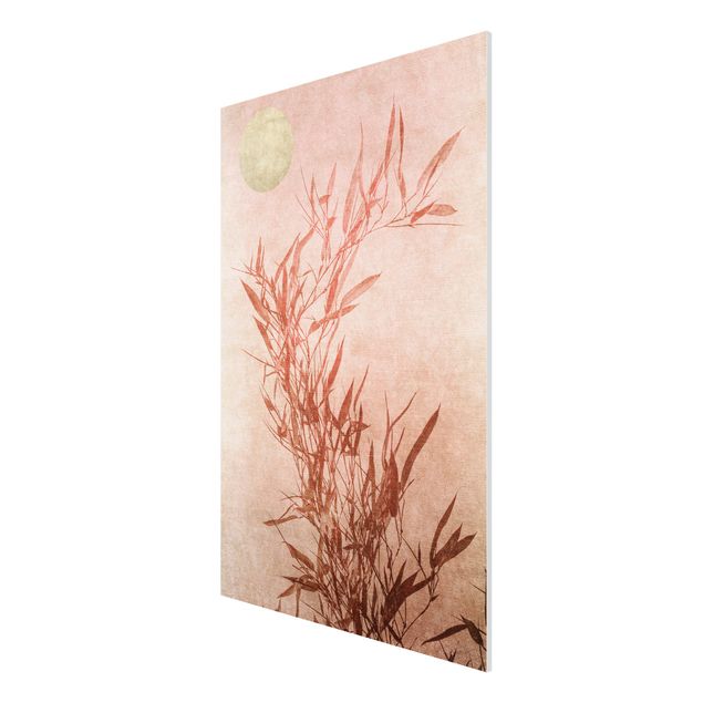 Forex schilderijen Golden Sun Pink Bamboo