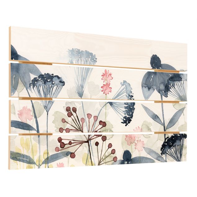 Houten schilderijen op plank Wildflower Watercolour I