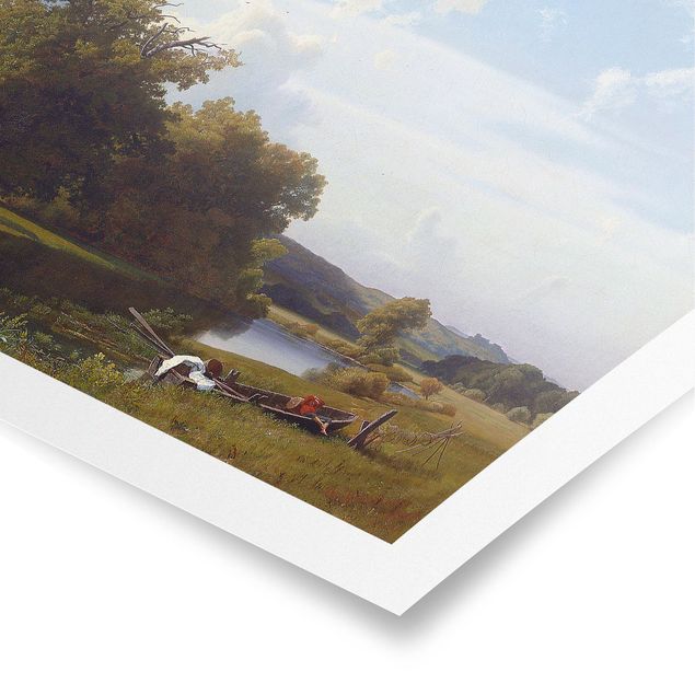Posters Albert Bierstadt - A River Landscape, Westphalia