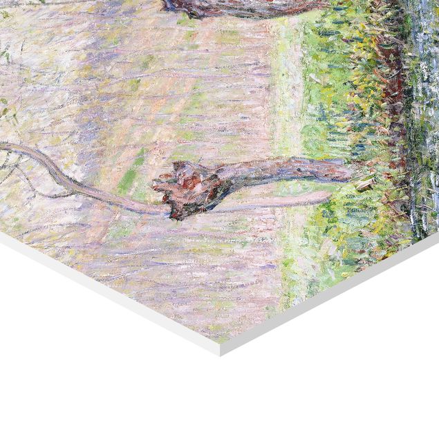 Hexagons Forex schilderijen Claude Monet - Willow Trees Spring