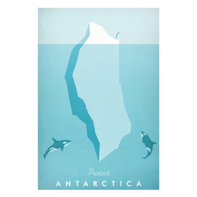 Magneetborden Travel Poster - Antarctica