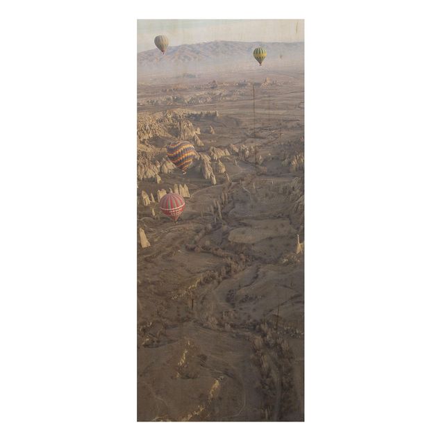 Houten schilderijen Hot Air Balloons Over Anatolia