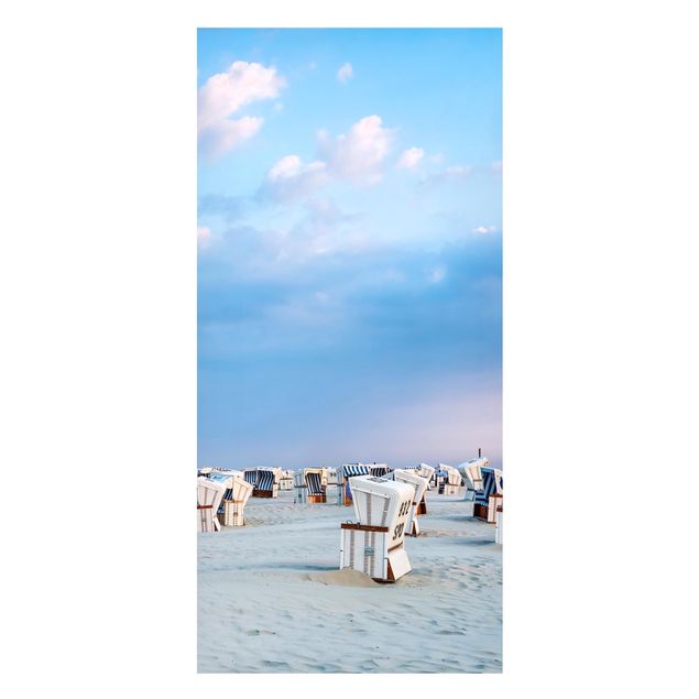 Magneetborden Beach Chairs On The North Sea Beach