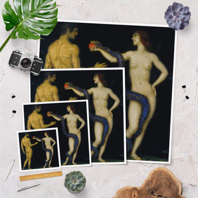 Posters Franz von Stuck - Adam and Eve