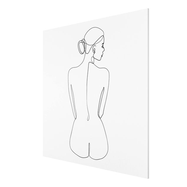 Forex schilderijen Line Art Nudes Back Black And White