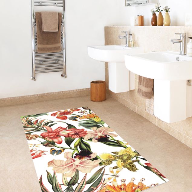 tapijt modern Tropical Flowers