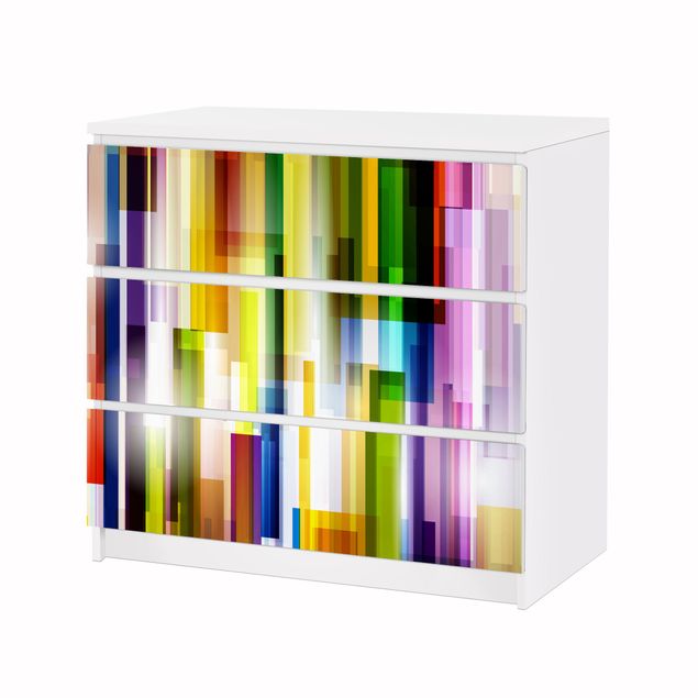 Meubelfolie IKEA Malm Ladekast Rainbow Cubes