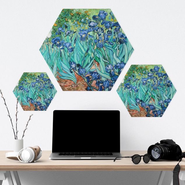 Hexagons Forex schilderijen Vincent Van Gogh - Iris
