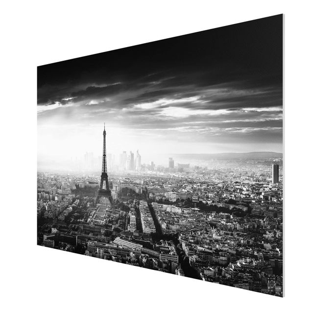 Forex schilderijen The Eiffel Tower From Above Black And White